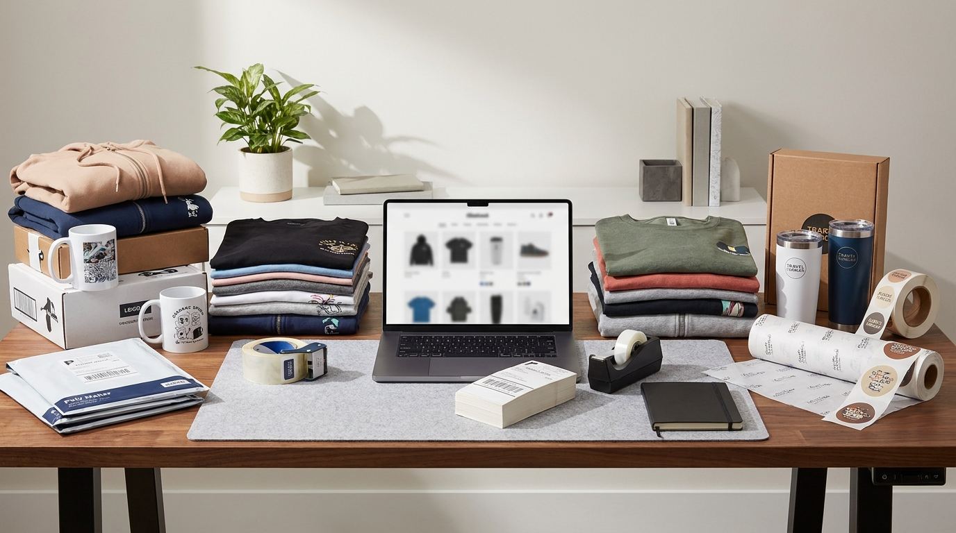 Printed products prepared for an online store