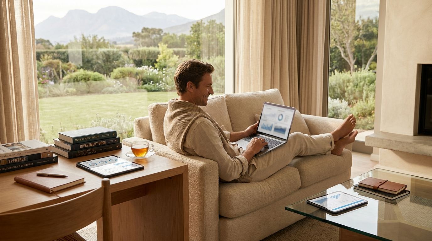 Person studying long-term investment choices